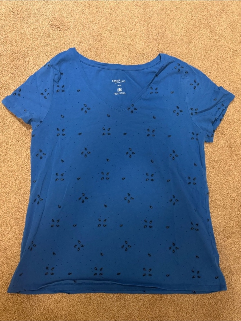 3 for $14 R Essentials (Reitmans) Blue Short Sleeve V-Neck Tee size xl